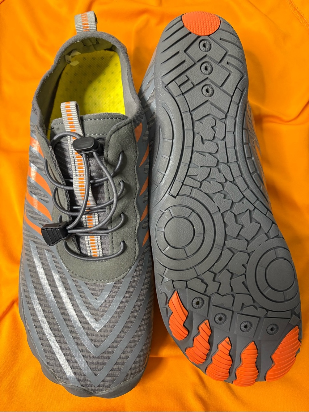 Unisex Barestep Barefoot Active Gray Orange Lightweight Athletic Walk Water Shoe